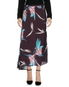 Marni Woman Midi Skirt Plum Size 8 Viscose In Burgundy