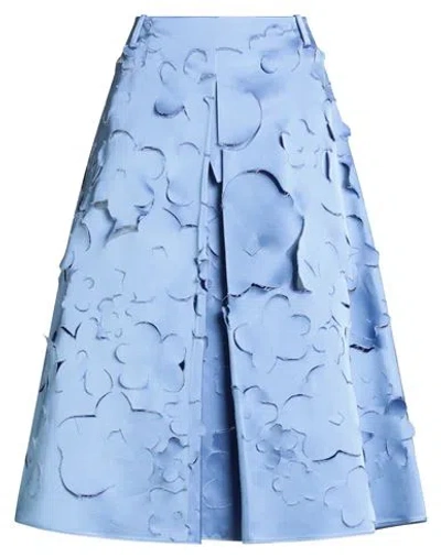 Marni Woman Midi Skirt Purple Size 12 Viscose, Cotton