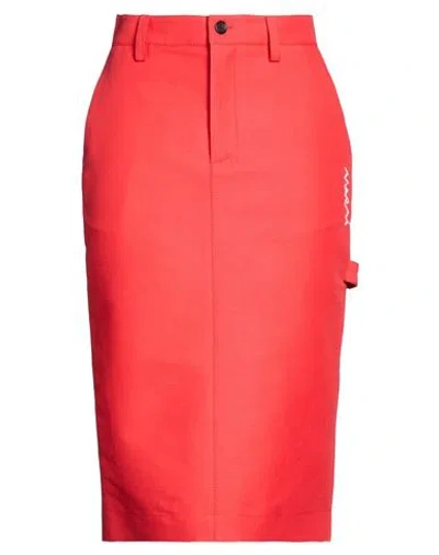 Marni Woman Midi Skirt Red Size 2 Cotton
