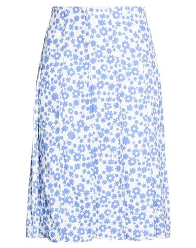Marni Woman Midi Skirt Slate Blue Size 4 Viscose