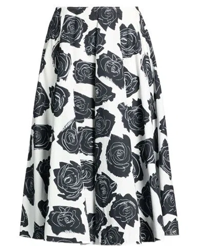 Marni Woman Midi Skirt White Size 6 Cotton