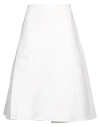 Marni Pleat-detail Cotton Midi Skirt In White