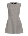 Marni Wool Check Mini Dress In Beige