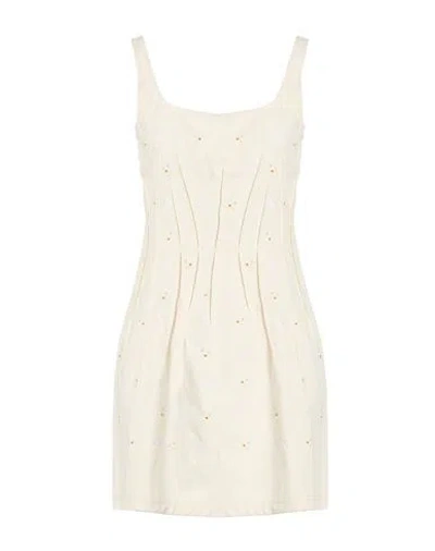 Marni Woman Mini Dress Beige Size 6 Cotton In Neutral