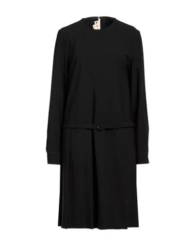 Marni Woman Mini Dress Black Size 0 Polyester, Virgin Wool, Elastane