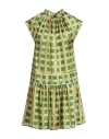 Marni Woman Mini Dress Green Size 4 Silk In Green