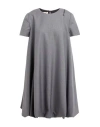 Marni Woman Mini Dress Grey Size 8 Virgin Wool In Gray