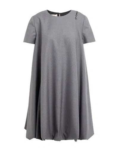 MARNI MARNI WOMAN MINI DRESS GREY SIZE 8 VIRGIN WOOL