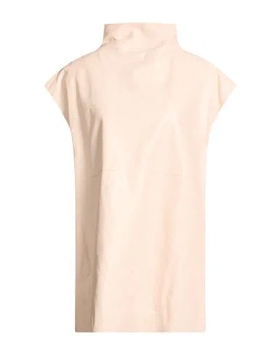 Marni Woman Mini Dress Light Pink Size 12 Ovine Leather In Neutral
