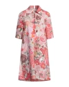 Marni Woman Mini Dress Magenta Size 8 Cotton In Multi