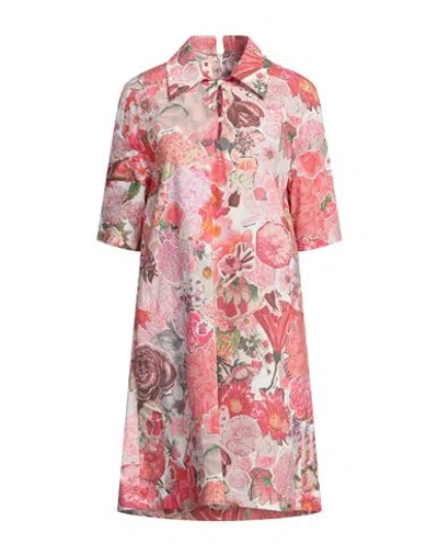 Marni Woman Mini Dress Magenta Size 8 Cotton In Multi
