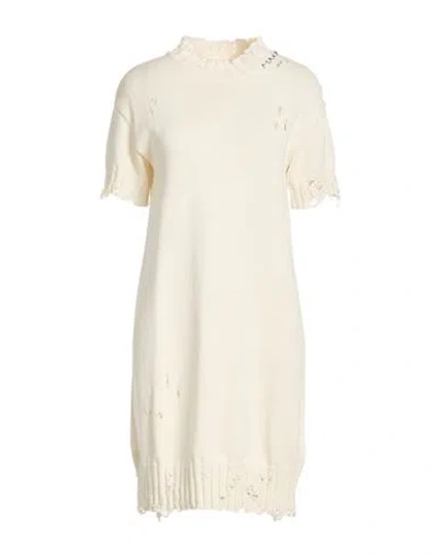 Marni Woman Mini Dress Off White Size 2 Cotton