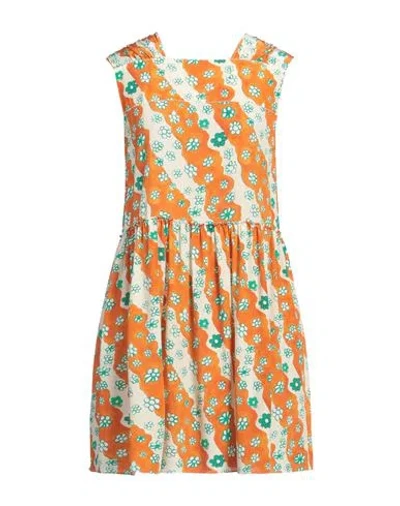 Marni Woman Mini Dress Orange Size 8 Silk