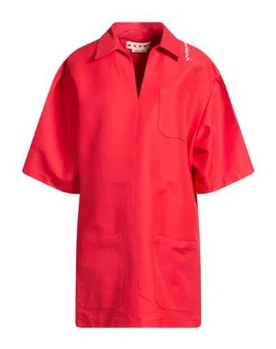 Marni Woman Mini Dress Red Size 10 Cotton