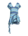 Marni Woman Mini Dress Sky Blue Size 4 Silk In Blue