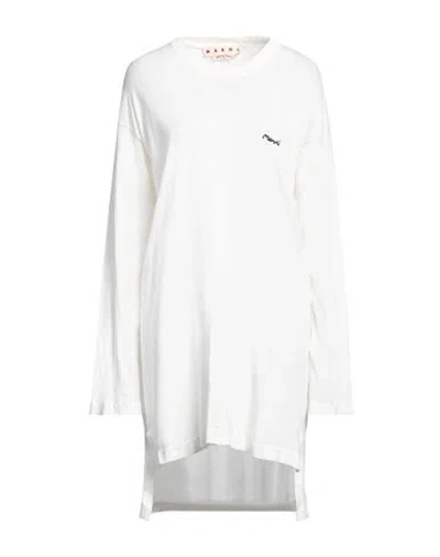 Marni Woman Mini Dress White Size 2 Cotton, Polyester