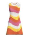 Marni Wavy Crochet Knit Sleeveless Dress In Yellow
