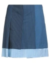 Marni Woman Mini Skirt Blue Size 6 Virgin Wool In Blue