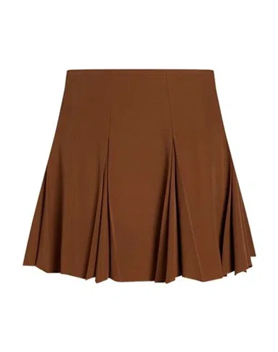 Marni Woman Mini Skirt Camel Size 2 Virgin Wool In Brown