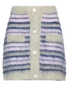 Marni Striped Mohair-blend Miniskirt In Purple