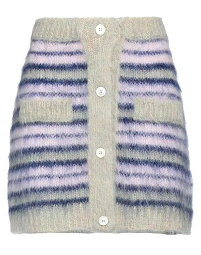 MARNI MARNI WOMAN MINI SKIRT LILAC SIZE 6 MOHAIR WOOL, POLYAMIDE, WOOL