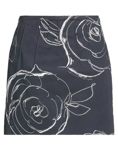 Marni Woman Mini Skirt Midnight Blue Size 0 Cotton