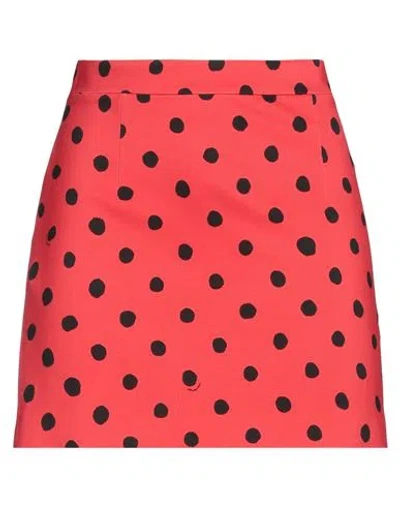 Marni Woman Mini Skirt Red Size 6 Viscose, Elastane