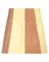 Marni Woman Mini Skirt Yellow Size 6 Leather
