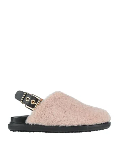 Marni Woman Mules & Clogs Beige Size 6 Sheepskin, Soft Leather