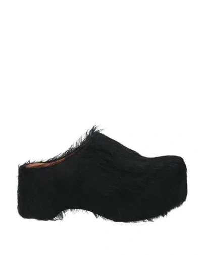 Marni Woman Mules & Clogs Black Size 9 Leather In Multi