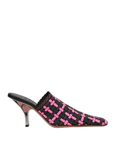 Marni Woman Mules & Clogs Fuchsia Size 8 Textile Fibers In Pink