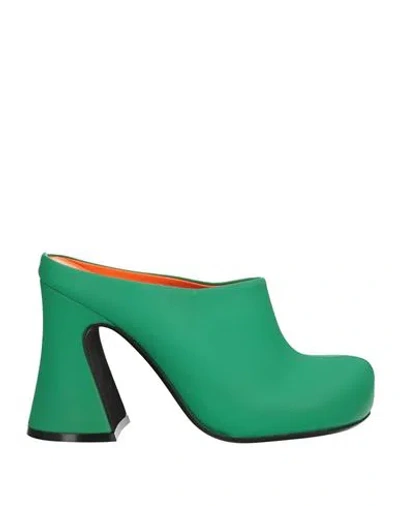 Marni Woman Mules & Clogs Green Size 6 Soft Leather