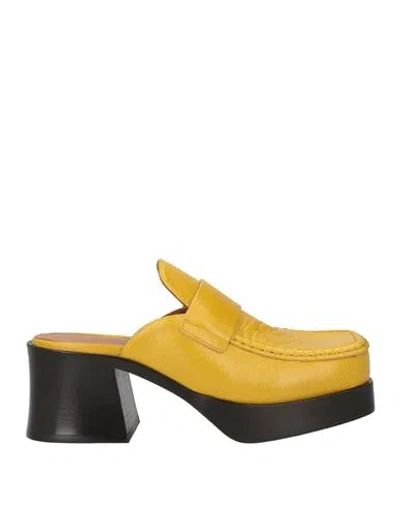 Marni Woman Mules & Clogs Marigold Size 6 Leather In Yellow