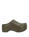 Marni Woman Mules & Clogs Military Green Size 8 Ovine Leather In Multi