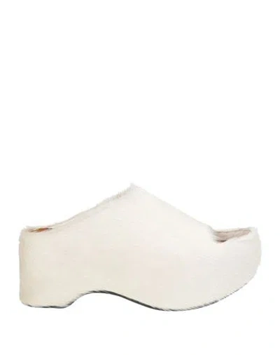 Marni Woman Mules & Clogs Off White Size 9 Leather