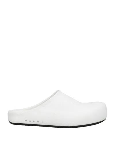 Marni Woman Mules & Clogs White Size 6 Soft Leather