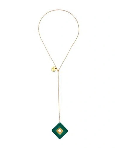 Marni Woman Necklace Dark Green Size - Metal