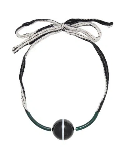 Marni Woman Necklace Green Size - Textile Fibers, Plastic
