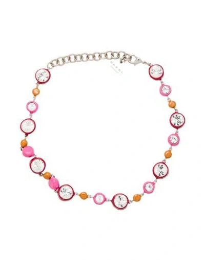 Marni Woman Necklace Red Size - Metal In Pink