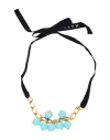 Marni Woman Necklace Sky Blue Size - Textile Fibers, Metal