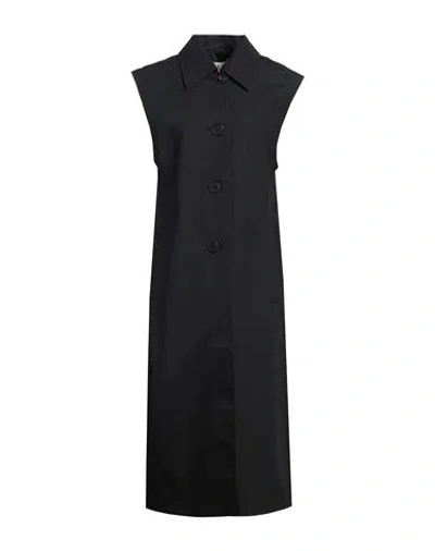 Marni Woman Overcoat & Trench Coat Black Size 8 Cotton