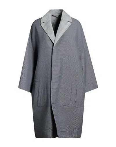 Marni Woman Overcoat & Trench Coat Navy Size 2 Wool, Polyester In Gray