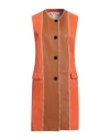 Marni Woman Overcoat & Trench Coat Orange Size 4 Lambskin