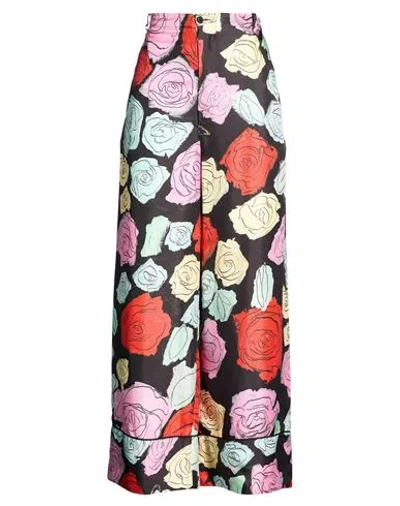 Marni Woman Pants Black Size 4 Silk In Multi