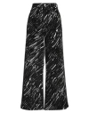Marni Black Flocked Loose Jeans With Crayon Print In Black