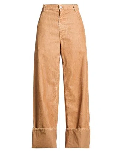 Marni Woman Pants Camel Size 2 Cotton In Beige
