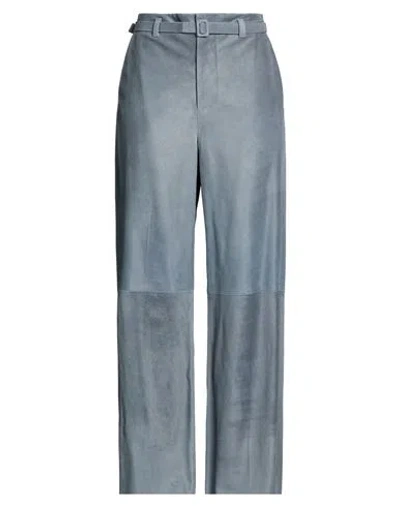 Marni Woman Pants Grey Size 2 Cow Leather In Gray