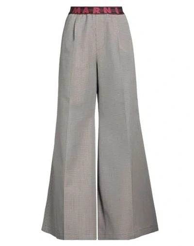 Marni Woman Pants Grey Size 6 Wool, Polyester