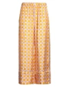 Marni Check Fields Silk Pajama Trousers In Yellow