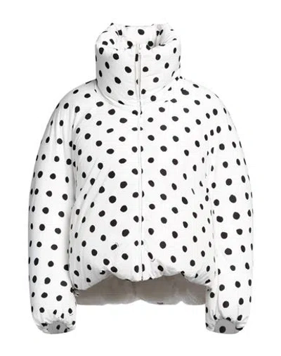 MARNI MARNI WOMAN PUFFER WHITE SIZE L POLYESTER, LAMBSKIN